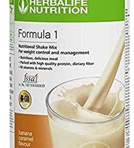 HERBALIFE Formula 1 Nutritional Shake Mix natural protein for body health Banana Flavor Energy Drink (2x250 g, Banana Flavored)