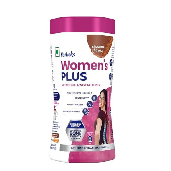 Horlicks Women's Plus Chocolate Jar 400g | Health Drink for Women, No Added Sugar | Improves Bone Strength in 6 months, 100% Daily Calcium, Vitamin D - Image 2
