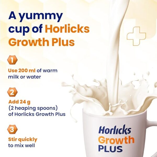 Horlicks Growth Plus - Nutrients for Height Gain - Vanilla - 400g - Image 4